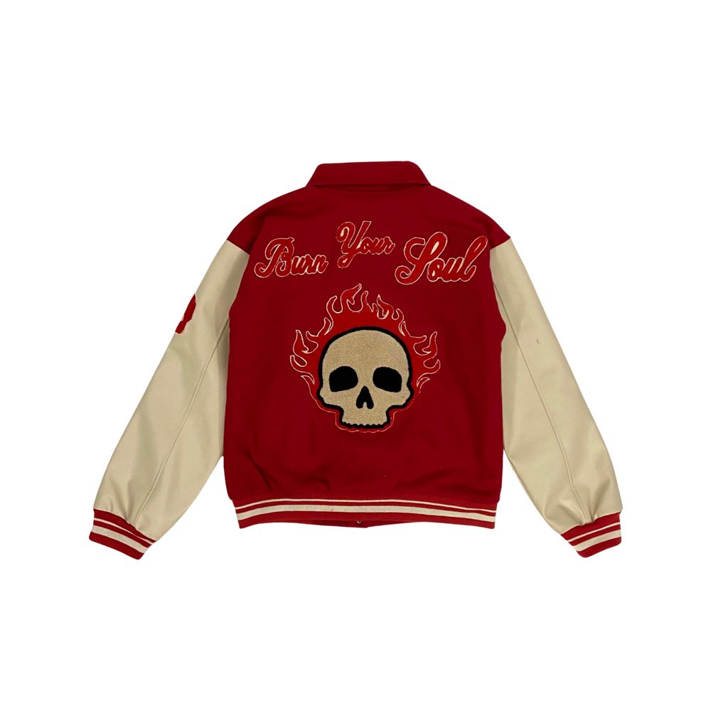 Burn your soul varsity jacket