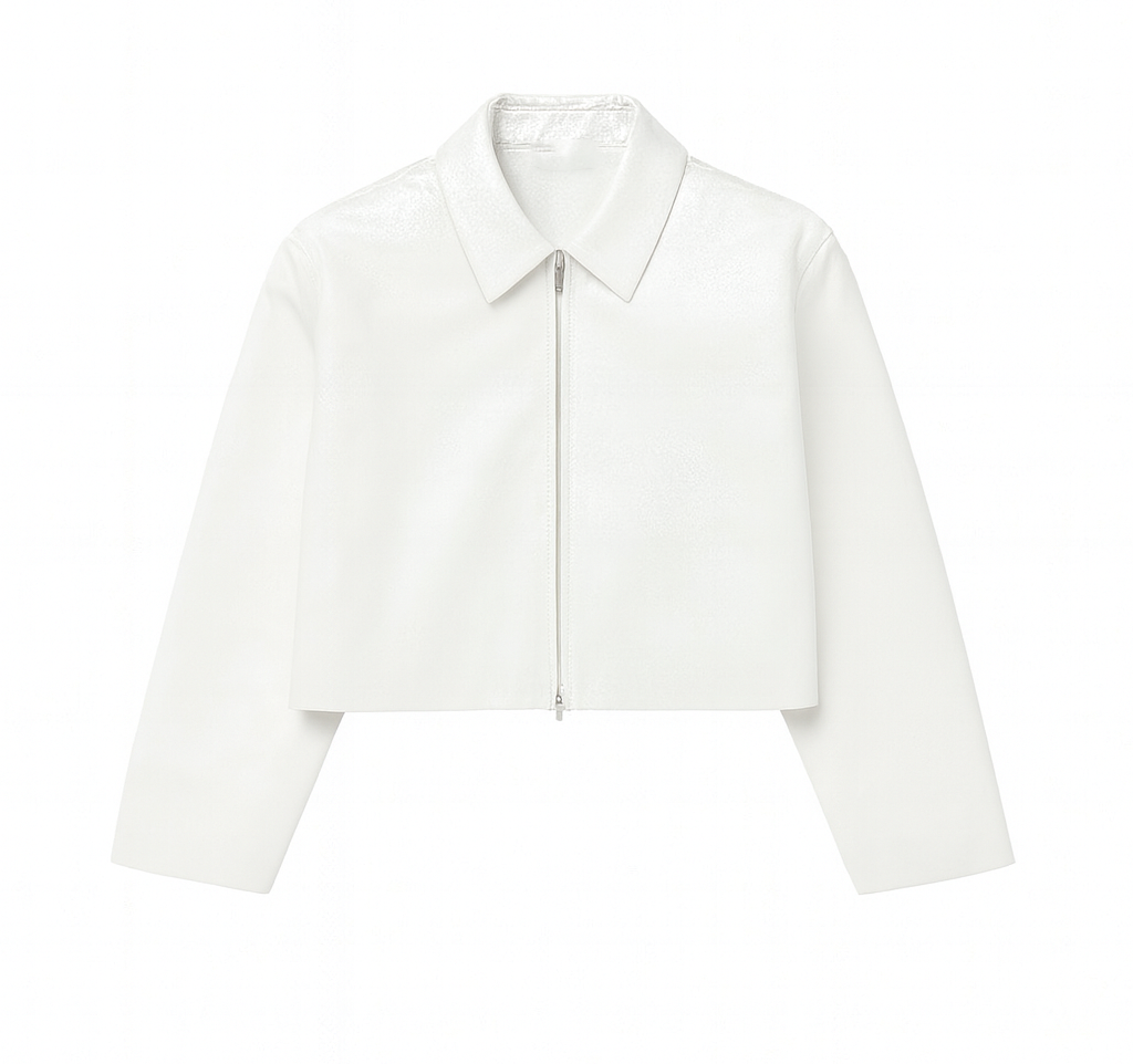 WHITE LEATHER JACKET