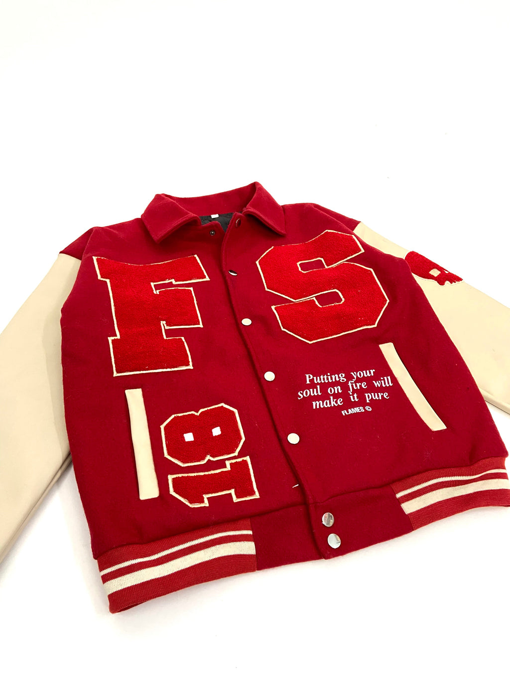 Burn your soul varsity jacket - theflames
