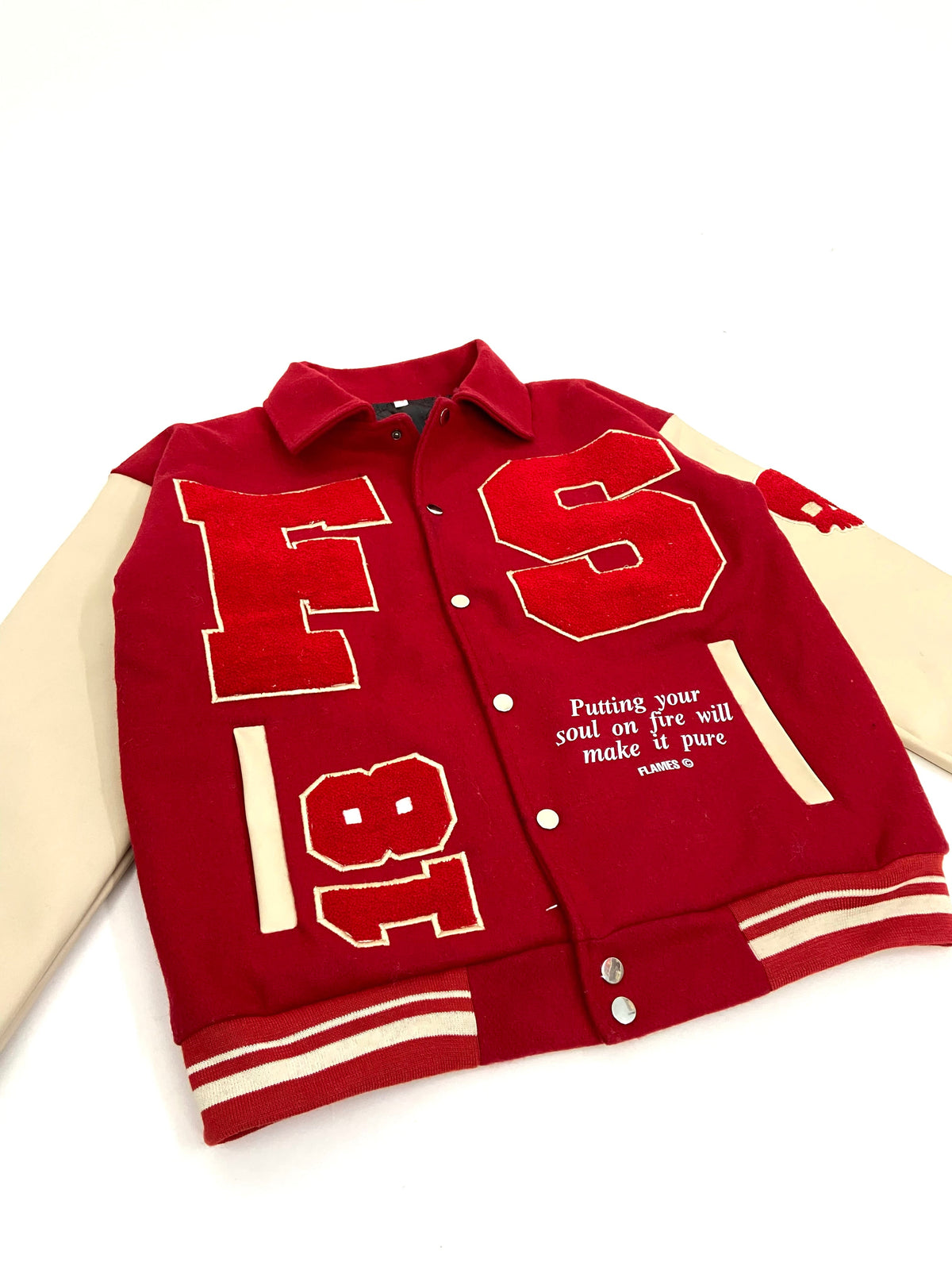 Burn your soul varsity jacket - theflames