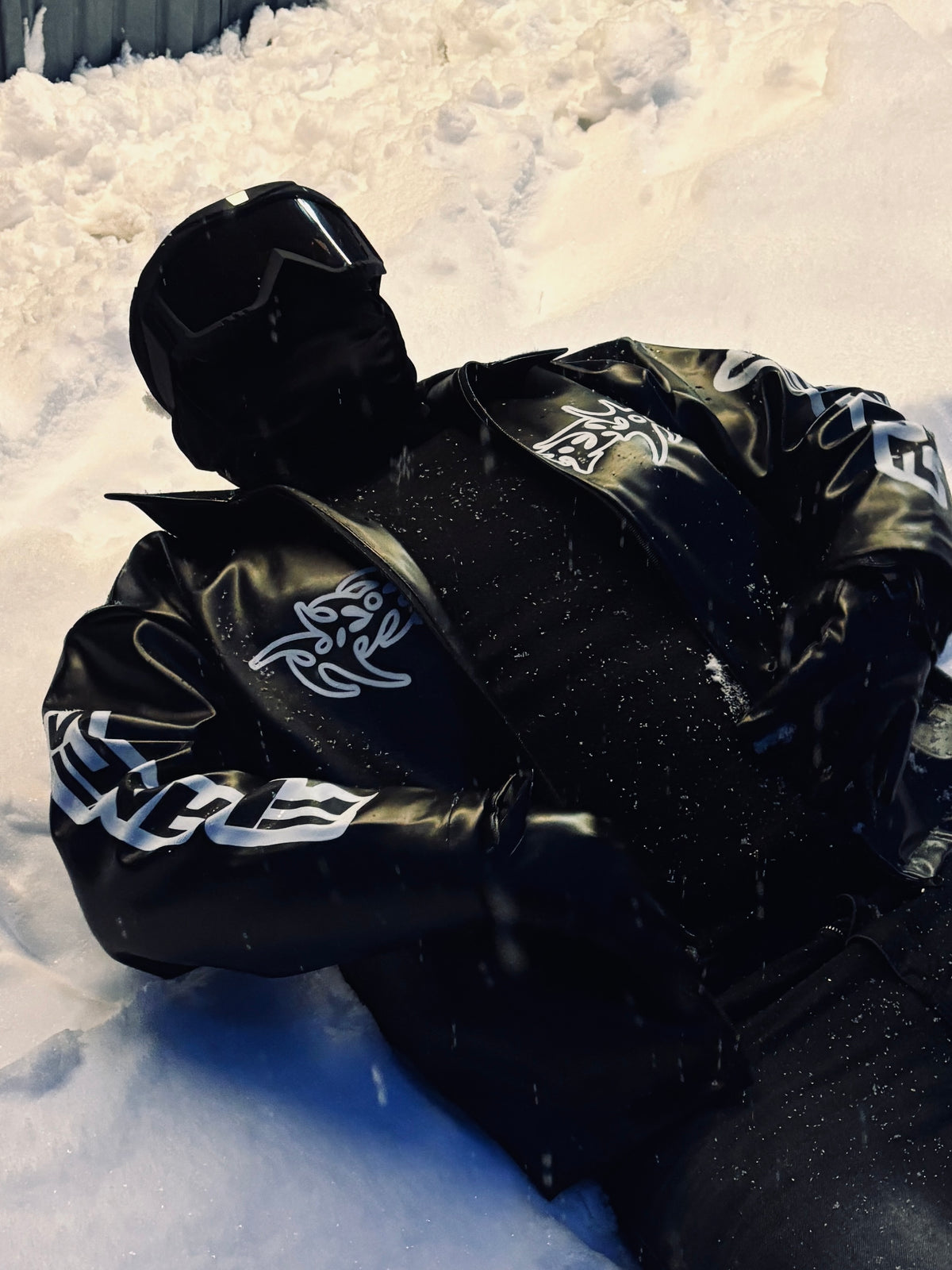 BLACK LEATHER RACING JACKET