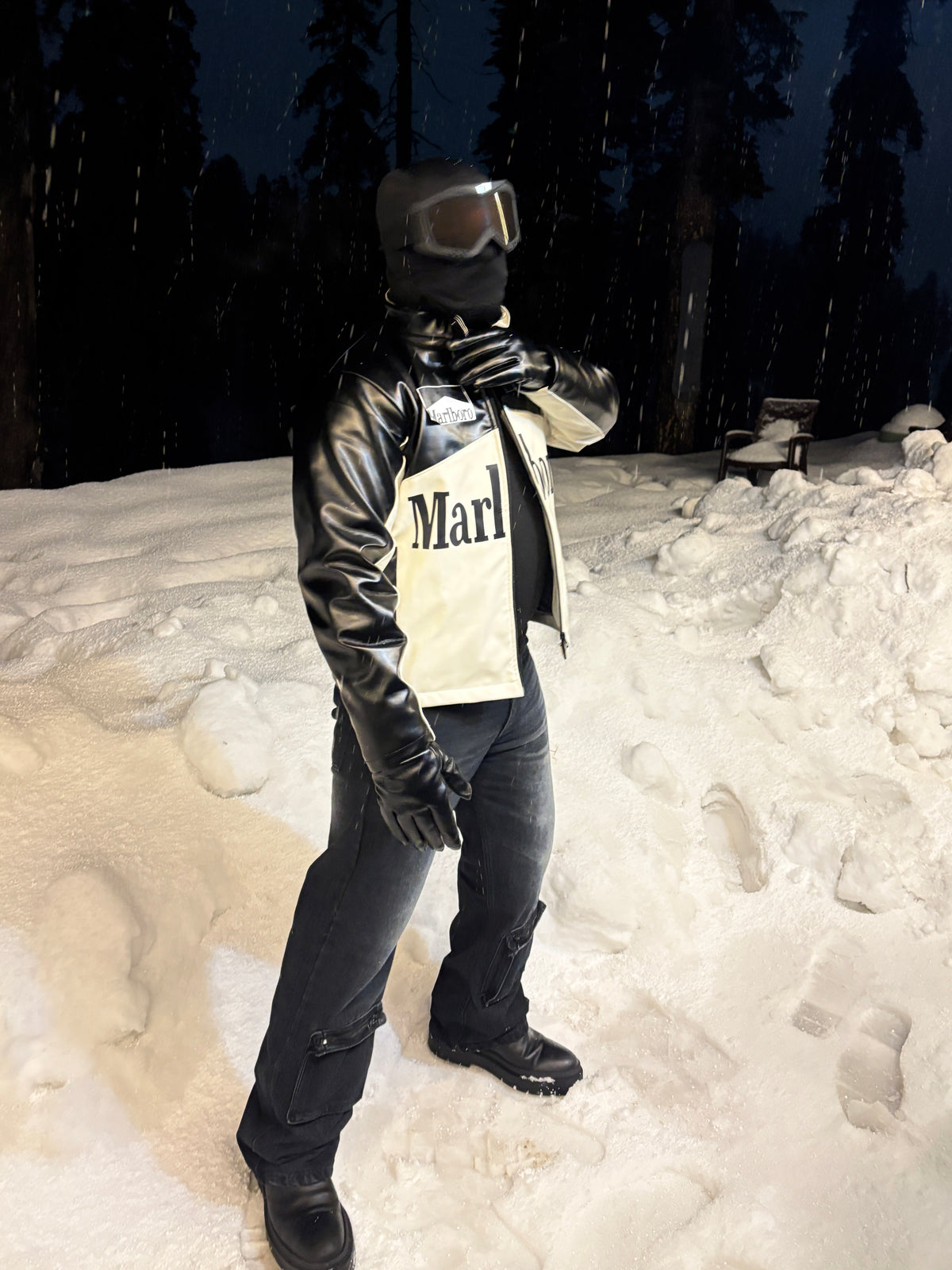 BLACK MARLBORO RACING JACKET